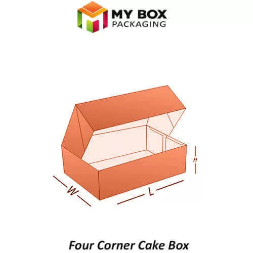 Custom Four Corner Cake Box